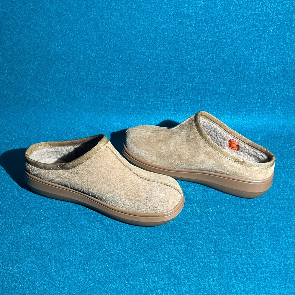 Tan Suede Slip-On Shoes